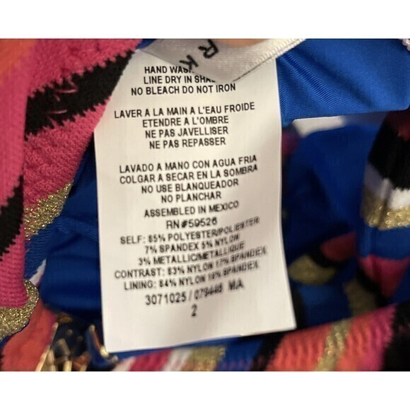 Trina Turk LUX PIQUE STRIPE‎ BANDEAU MAILLOT ONE PIECE - Picture 6 of 6